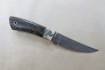 Кованый нож из дамасской стали "Акула" (малый)