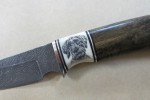 Кованый нож из дамасской стали "Акула" (малый)