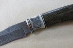 Кованый нож из дамасской стали "Мангуст" (малый)