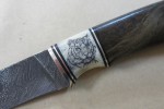Кованый нож из дамасской стали "Зубр" - 1 (малый)