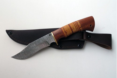 Нож из дамасской стали "Леший" (малый) - работа мастерской кузнеца Марушина А.И.
