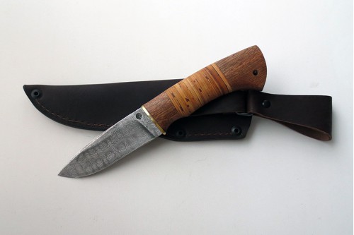 Нож из дамасской стали "Зубр" (малый)