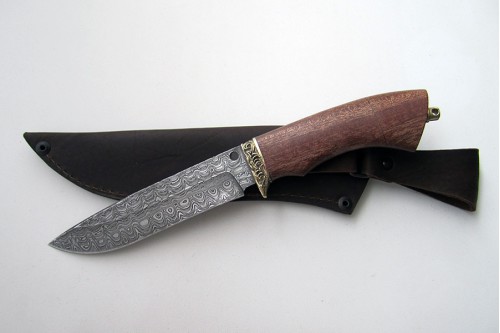 Нож из дамасской стали "Лань" - работа мастерской кузнеца Марушина А.И.