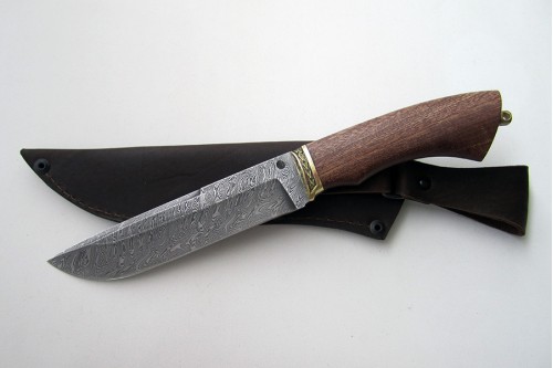 Нож из дамасской стали "Луч" - работа мастерской кузнеца Марушина А.И.