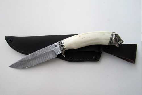 Нож из дамасской стали "Гепард" (малый) - работа мастерской кузнеца Марушина А.И.
