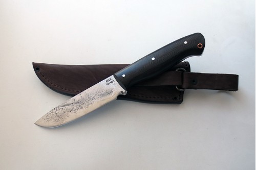 Нож Лось (малый) ц/м сталь 9ХС - работа мастерской кузнеца Марушина А.И.