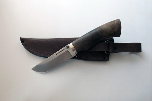 Нож Бобр 2  из стали Elmax (корень ореха) - работа мастерской кузнеца Марушина А.И.