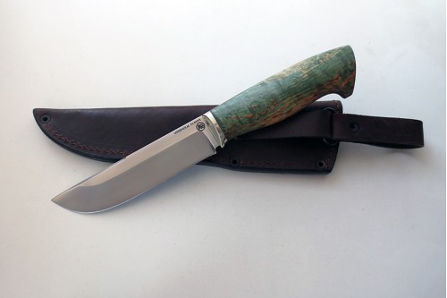 Нож Охотник 2  из стали Elmax (стаб.карел.береза)