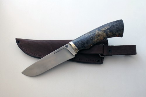 Нож Шершень 1 из стали Elmax (стаб. карель. береза)