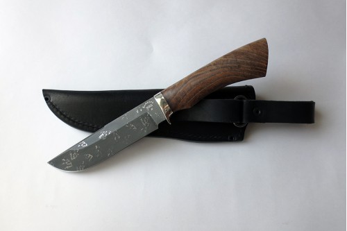Нож Охотник (малый) из инструмент. стали ХВ5 (алмазка) - работа мастерской кузнеца Марушина А.И.