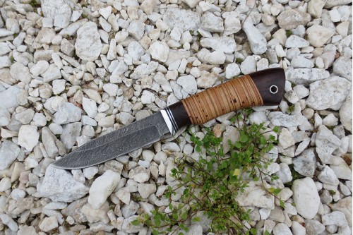 Нож из дамасской стали "Гепард" - 1 (малый) - работа мастерской кузнеца Марушина А.И.