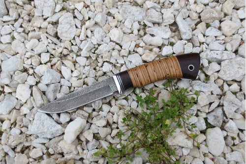 Нож из дамасской стали "Лань" - 1 (малый) - работа мастерской кузнеца Марушина А.И.
