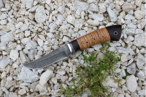 Нож из дамасской стали "Мангуст" - 1 (малый) - работа мастерской кузнеца Марушина А.И.