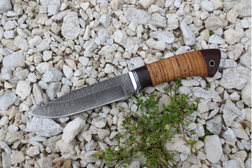 Нож из дамасской стали "Гепард"-1 - работа мастерской кузнеца Марушина А.И.