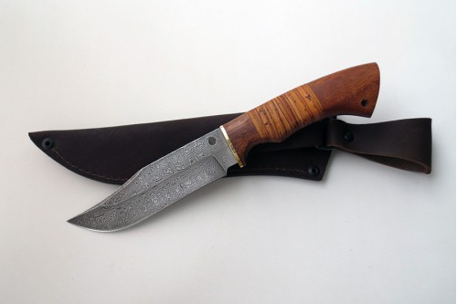 Нож из дамасской стали "Гюрза" - работа мастерской кузнеца Марушина А.И.