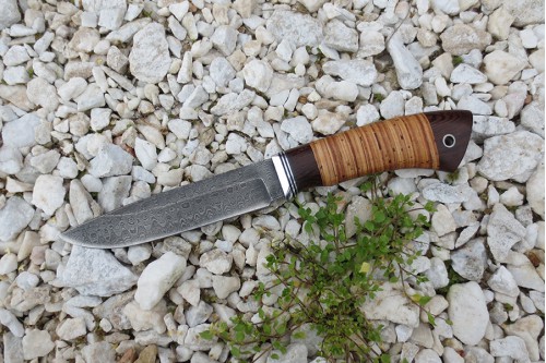 Нож из дамасской стали "Лань"-1 - работа мастерской кузнеца Марушина А.И.