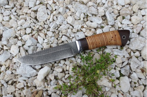 Нож из дамасской стали "Морж"-1 - работа мастерской кузнеца Марушина А.И.