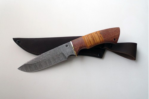 Нож из дамасской стали "Пума" - работа мастерской кузнеца Марушина А.И.