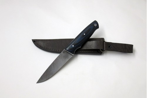 Нож из дамасской стали "Егерь" цельнометаллический