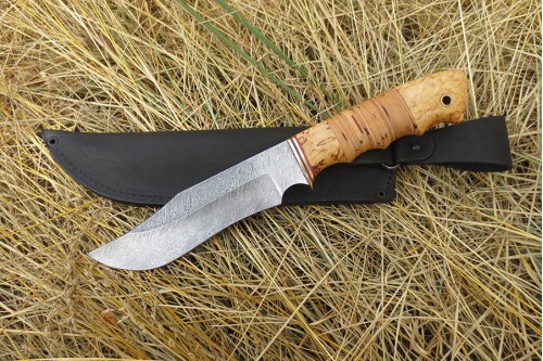 Нож из дамасской стали "Леший" - работа мастерской кузнеца Марушина А.И.