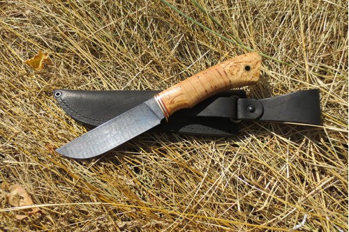 Нож из дамаска "Олень" (малый) - работа мастерской кузнеца Марушина А.И.