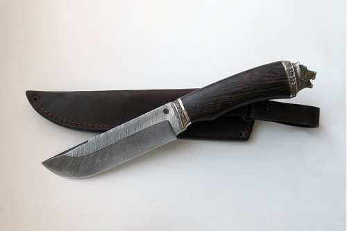 Нож из дамасской стали "Охотник" - работа мастерской кузнеца Марушина А.И.