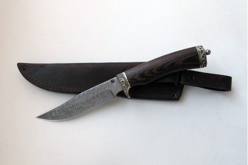Нож из дамасской стали "Скорпион" - работа мастерской кузнеца Марушина А.И.