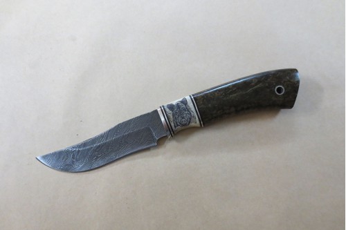 Кованый нож из дамасской стали "Мангуст" (малый)