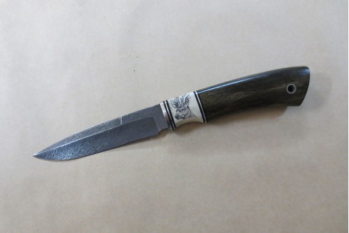 Кованый нож из дамасской стали "Универсал" (малый)